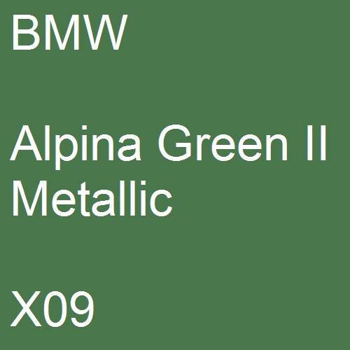 BMW, Alpina Green II Metallic, X09.